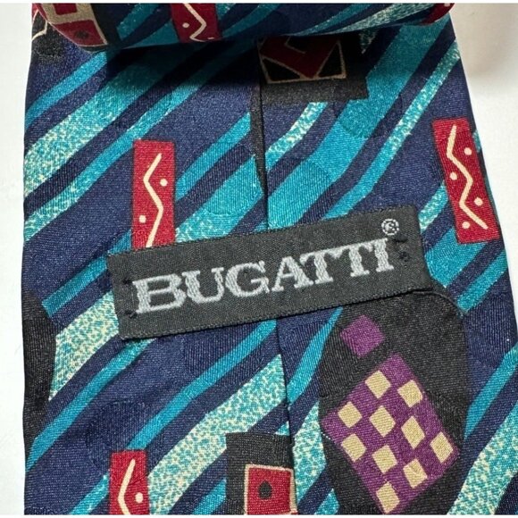 Bugatti Men's Tie 100% Italian Silk 58" - Picture 4 of 4